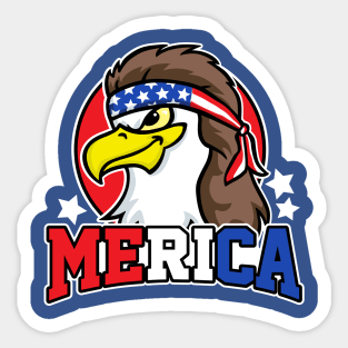 Eagle Mullet Merica 4th of July USA Sticker